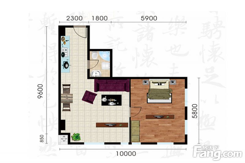 包頭裝修方案包頭和悅大廈102.25㎡