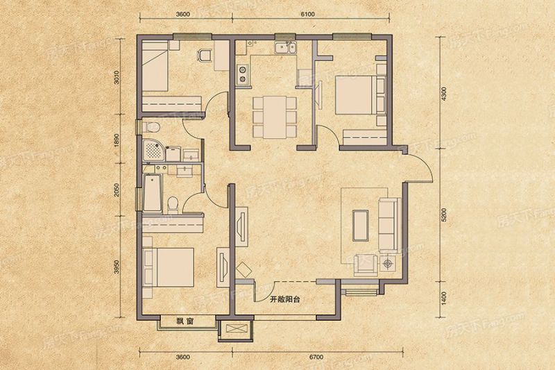 包頭裝修方案包頭禧瑞都三期·御府129.16㎡