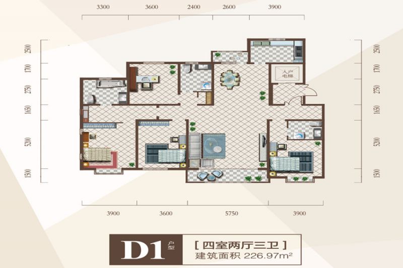 包頭裝修方案包頭濱河風(fēng)景226.97㎡