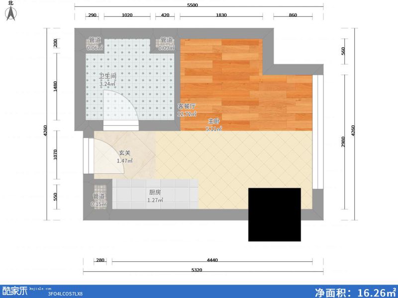 包頭裝修方案包頭萬(wàn)達(dá)廣場(chǎng)25㎡