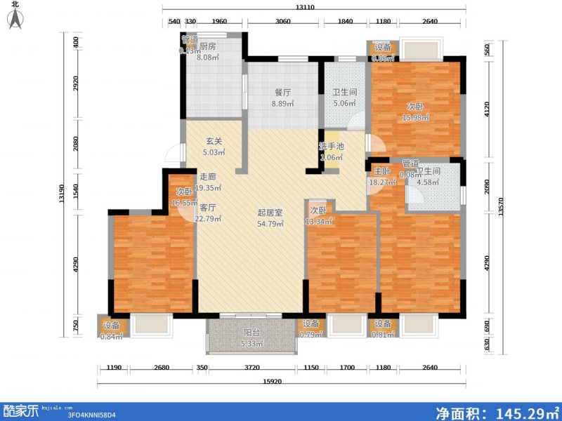 包頭裝修方案包頭江南文樞苑二期204㎡